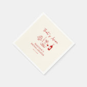 Das ist ein eher italienisches Brautparty mit Rote Serviette (Ecke)