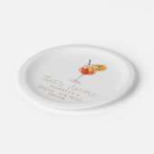 Das ist ein eher italienisches Brautparty Pappteller (Schrägansicht)