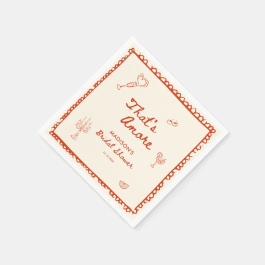 Das ist ein eher italienisches Brautparty Serviette (Ecke)