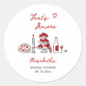 Das ist ein eher italienisches handgezeichnetes Ro Runder Aufkleber (Vorderseite)