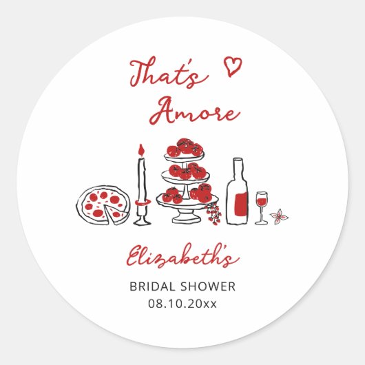 Das ist ein eher italienisches handgezeichnetes Ro Runder Aufkleber (Vorderseite)