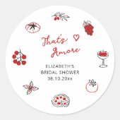 Das ist ein eher italienisches handgezeichnetes Ro Runder Aufkleber (Vorderseite)