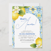 Das ist ein eher italienisches Lemon Blue Tile Bra Einladung (Vorderseite)