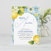 Das ist ein eher italienisches Lemon Blue Tile Bra Einladung (Stehend Vorderseite)