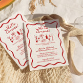 Das ist ein eher italienisches Wavy Border Brautpa Einladung