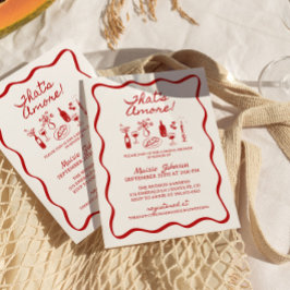 Das ist ein eher italienisches Wavy Border Brautpa Einladung