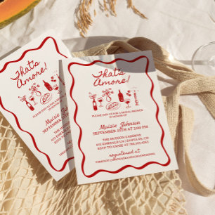 Das ist ein eher italienisches Wavy Border Brautpa Einladung