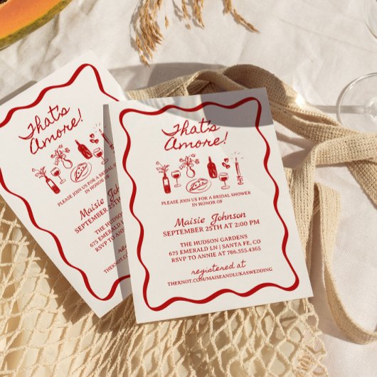 Das ist ein eher italienisches Wavy Border Brautpa Einladung