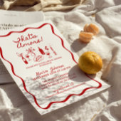 Das ist ein eher italienisches Wavy Border Brautpa Einladung