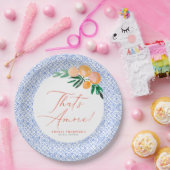 Das ist ein eher orangefarbenes italienisches blau pappteller (Party)