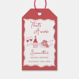 Das ist ein eher rotes italienisches Pizza Brautpa Geschenkanhänger