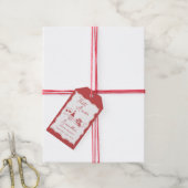 Das ist ein eher rotes italienisches Pizza Brautpa Geschenkanhänger (Mit Garn)