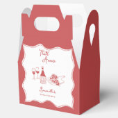 Das ist ein eher rotes italienisches Pizza Brautpa Geschenkschachtel (Geöffnet)