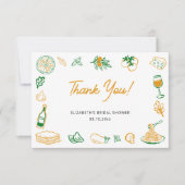 Das ist ein eher rustikales italienisches Brautpar Dankeskarte (Vorderseite)