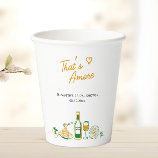 Das ist ein eher rustikales italienisches Brautpar Pappbecher