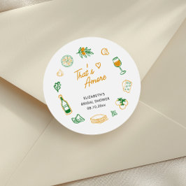 Das ist ein eher rustikales italienisches Brautpar Runder Aufkleber