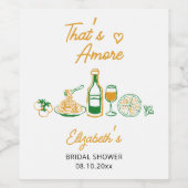 Das ist ein eher rustikales italienisches Brautpar Weinetikett (Einzelnes Label)