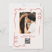 Das ist ein eher skurriler, handgezeichneter QR-Fo Save The Date (Rückseite)