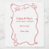 Das ist ein eher skurriles italienisches Probe-Din Weinetikett (Einzelnes Label)