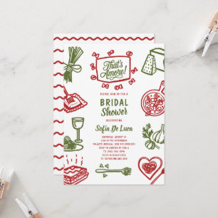 Das ist ein eher weißliches Pasta-Brautparty Einladung