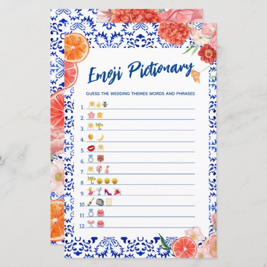 Das ist ein Emoji-Brautparty-Spiel (Vorne/Hinten)