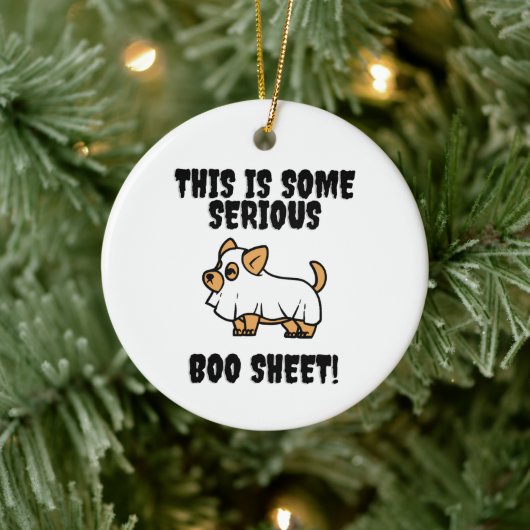 Das ist ein ernstes Bootschild-Ornament Keramik Ornament (Baum)