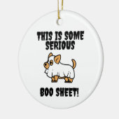 Das ist ein ernstes Bootschild-Ornament Keramik Ornament (Links)