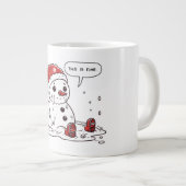 Das ist ein feiner Schneemann Jumbo-Tasse (Vorderseite Rechts)
