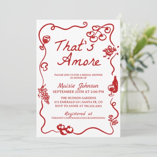 Das ist ein französisch Inspiriert Brautparty Einladung (Stehend Vorderseite)