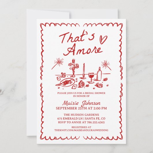 Das ist ein französisch Inspiriert Brautparty Einladung (Vorderseite)