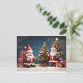 das ist ein fröhliches Weihnachtsdesign und ein gl Postkarte (Stehend Vorderseite)