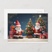 das ist ein fröhliches Weihnachtsdesign und ein gl Postkarte (Vorne/Hinten)