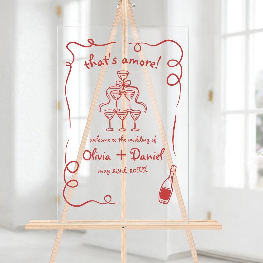 Das ist ein Funky Whimsical Illustriert Sign Acrylschild