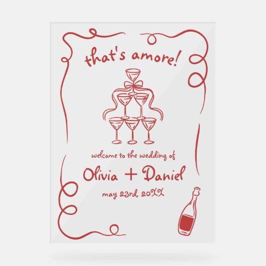 Das ist ein Funky Whimsical Illustriert Sign Acrylschild (Vorderseite)