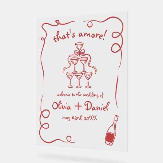 Das ist ein Funky Whimsical Illustriert Sign Acrylschild (Winkel)