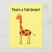 Das ist ein großer Auftrag, ein lustiger Orange Gi Postkarte (Vorderseite)