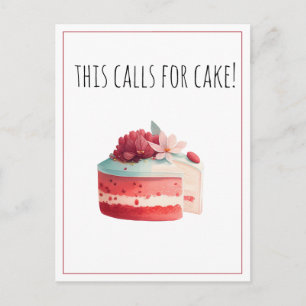 Das ist ein Grund für Kuchen Roter Samtkuchen Le Postkarte