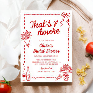 Das ist ein handgezeichnetes italienisches Brautpa Einladung