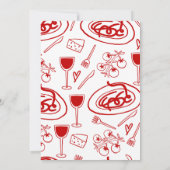 Das ist ein handgezeichnetes italienisches Brautpa Einladung (Rückseite)