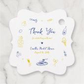 Das ist ein handgezeichnetes italienisches Brautpa Geschenkanhänger (Rückseite)