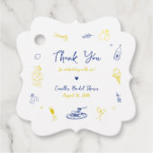 Das ist ein handgezeichnetes italienisches Brautpa Geschenkanhänger (Vorderseite)