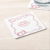 Das ist ein handgezogenes Pasta Italien Brautparty Rechteckiger Pappuntersetzer (angewinkelt)