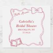 Das ist ein handgezogenes Pasta Italien Brautparty Schaumweinetikett (Einzelnes Label)