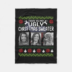 Das ist ein hässlicher Weihnachtssüßer Joe Biden H Fleecedecke