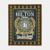 Das ist ein Hilton, das man nicht verstehen konnte Fleecedecke (Vorderseite)