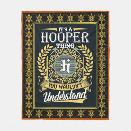 Das ist ein Hooper, den man nicht verstehen konnte Fleecedecke
