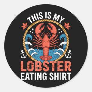 Das ist ein Hummer-Essen-Shirt Hummer-Shirt für Runder Aufkleber