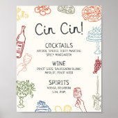 Das ist ein Illustrierteres Bar-Menü Poster (Vorne)