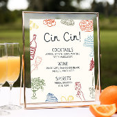 Das ist ein Illustrierteres Bar-Menü Poster