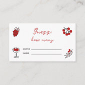 Das ist ein italienischer Food Red Guess wie viele Begleitkarte (Vorderseite)